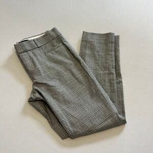 Banana Republic Sloan Fit Gray black Plaid print 0P